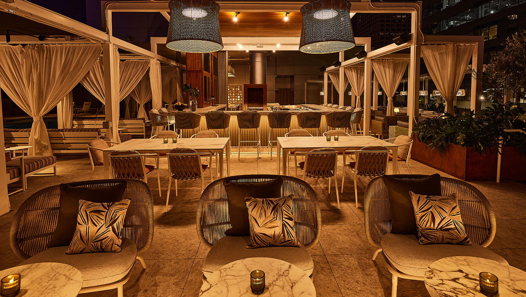 Eden Rooftop Bar Evening