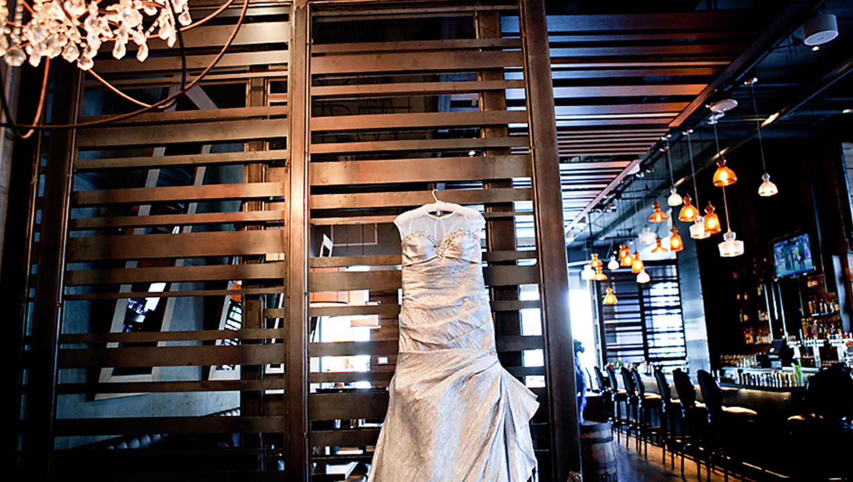 Dress hanging at blue hound