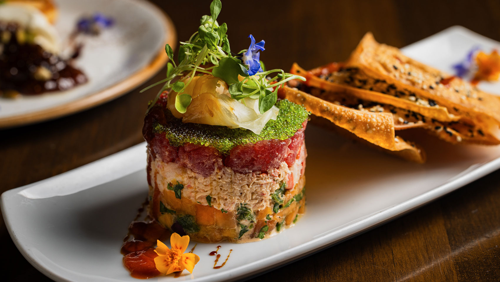 Colorful mage of Blue Hound dish