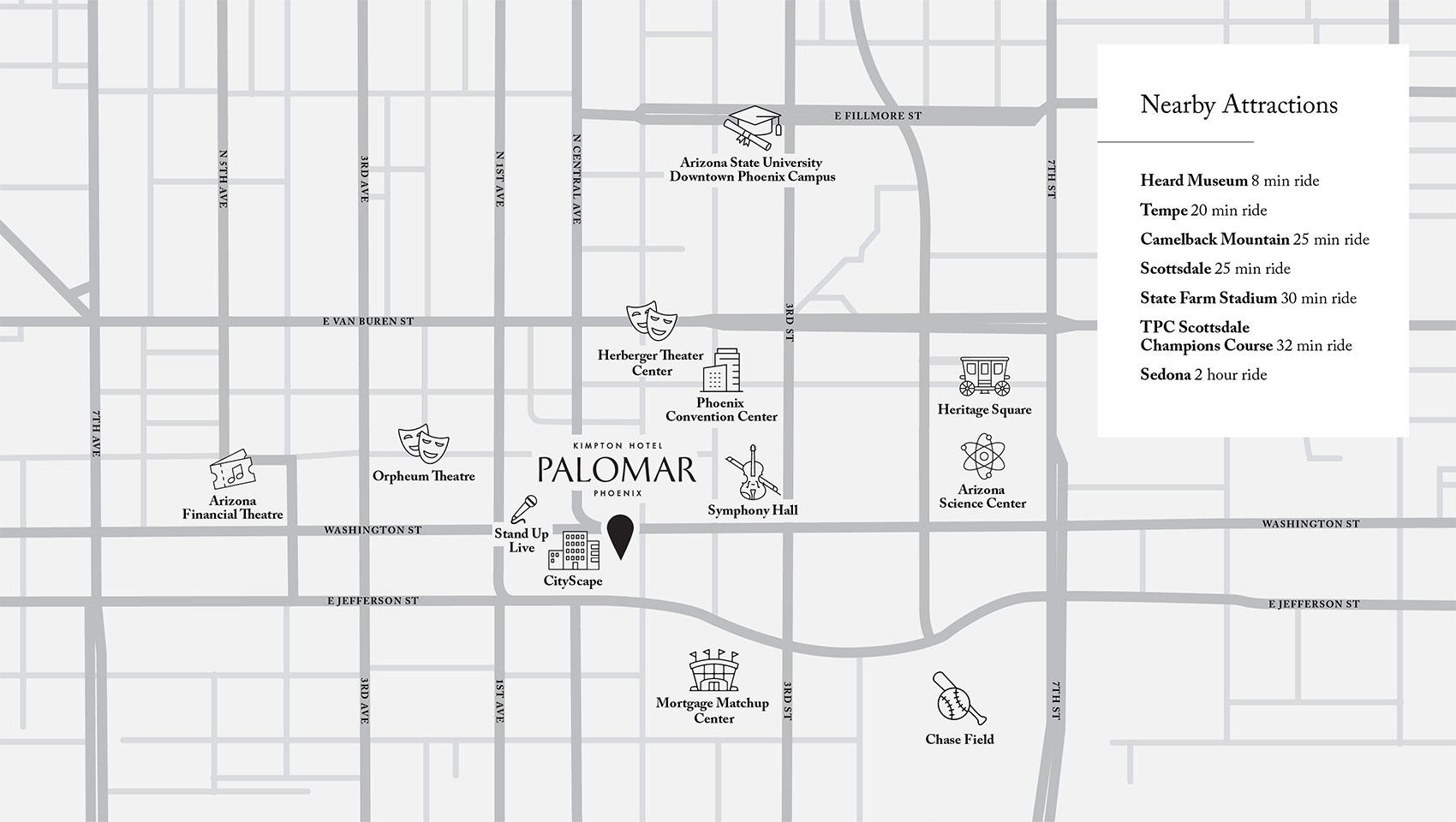 Custom Map of Downtown Phoenix