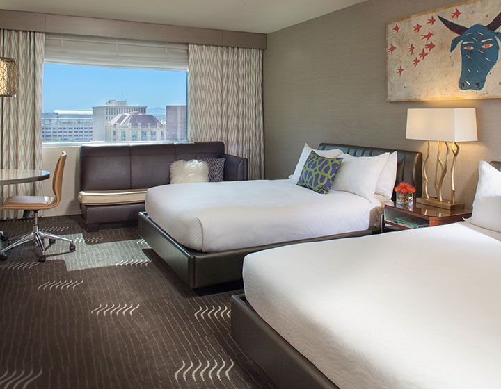 Kimpton Hotel Palomar Phoenix 2 Queen Guestroom prior to renovation
